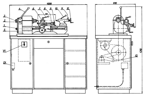 Розташування органів керування токарним верстатом mn-80 a mn-80 a Розташування органів керування токарним верстатом mn-80 a